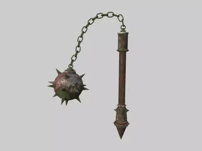 Medieval Flail 01 Earth - Character Fantasy Weaponry Low-poly 3D model