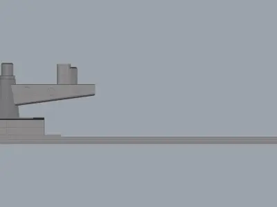 Staveley Machine with Radial Arm on Rail 3D model