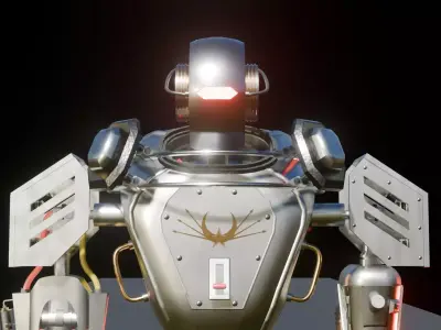 Dieselpunk Security Robot 3D model