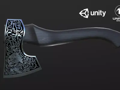 RussianAxe axe Low-poly 3D model