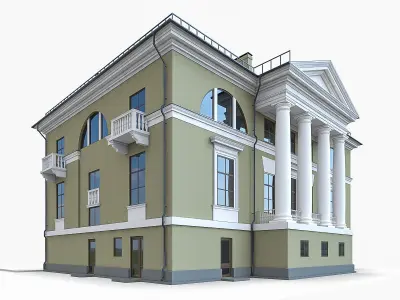 Residential Building 01  Low-poly 3D model
