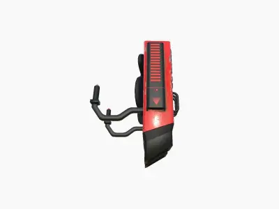 Jetpack F04 Red Black - SciFi Character Design Low-poly 3D model