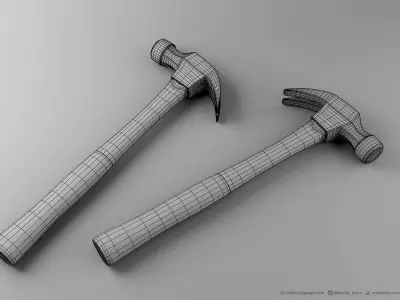 Hammer Tool - 3D model - 4k Textures 3D model