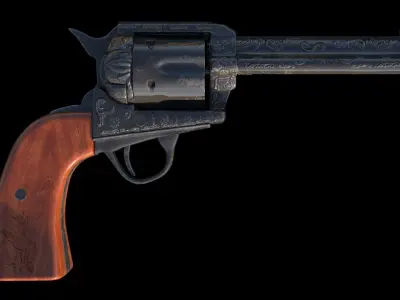 Colt Single Action Army Low-poly 3D model