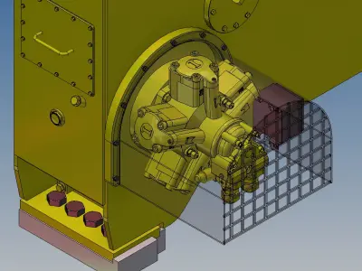 Escort towing winch H 250 kN 3D model