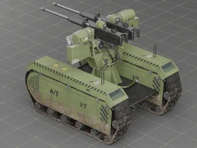 THeMIS - UGV - Unmanned Ground Vehicle Low-poly 3D model