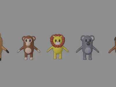 Animal Beans Low-poly 3D model