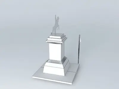 Statue General San Martin Park Cantagalo 3D model