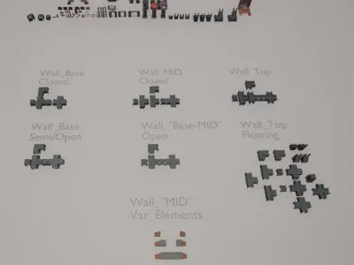 LowPoly Modular Castle Pack - CAST-A-CASTLE - Low-poly 3D model