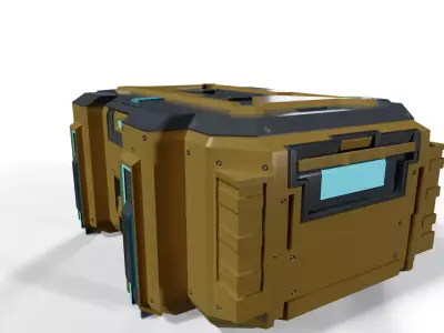 Sci-Fi Ammo Crate Low-poly 3D model