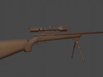 Sniper Rifle 3D model 6