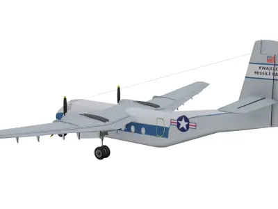 de Havilland Canada DHC-4 Caribou Low-poly 3D model