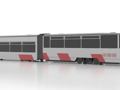 Tatra KT6TM Low Low-poly 3D model