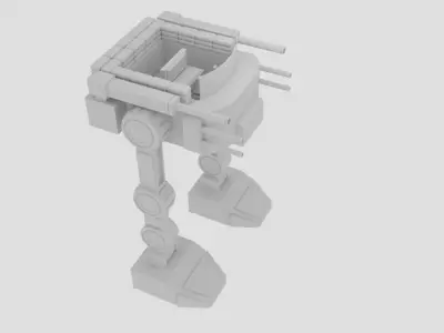 Mechbox lego star wars at-at walker Low-poly 3D model