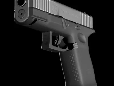 Glock 19 gen 5 Low-poly 3D model