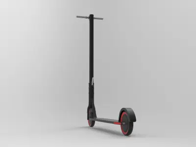 Scooter with wheels Low-poly 3D model