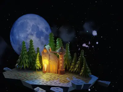 house in the clouds 3D model