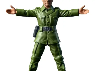 Military Infantryman Green Uniform model pack Low-poly 3D model