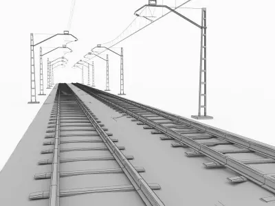 Train Rail 3D model