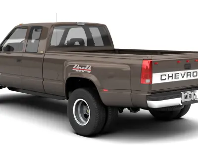 CHEVROLET SILVERADO 3500 EXTENDED CAB 1988 3D model