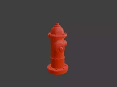 Red Fire Hydrants Free low-poly 3D model