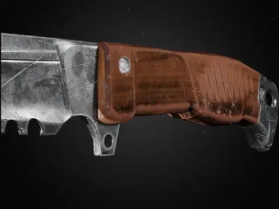 Game ready kukri knife Low-poly 3D model