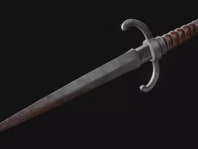 dagger game-ready Low-poly 3D model