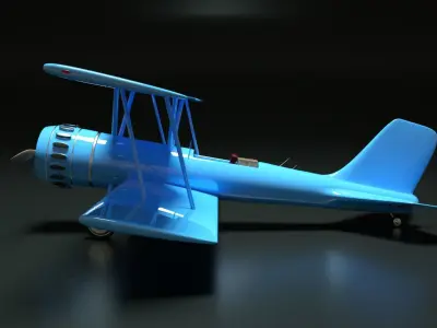Biplane 3D model by cloud-rider