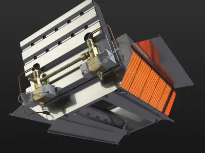 Gas ceramic heater 216 XLA 3D model