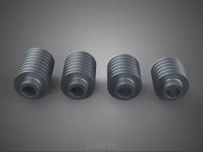 VARIOUS SET 5 6 7 8 GROOVE PULLEY SHEAVE MULTI TRACK WHEEL GEAR 3D model