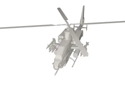 Military Helicopter concept Low-poly 3D model