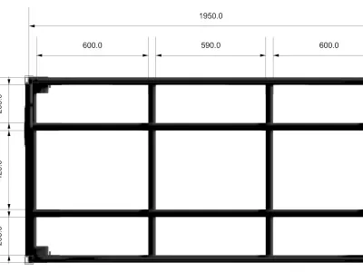 Trolley for material transport Free 3D model