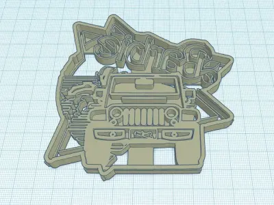 barbie truck cookie cutter stl movie 3D print model