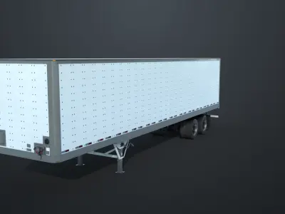 Generic Semi Trailer 01 For Heavy Truck All PBR Textures Low-poly 3D model