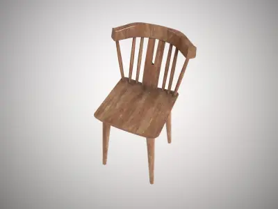 Scandinavian style chair Free low-poly 3D model