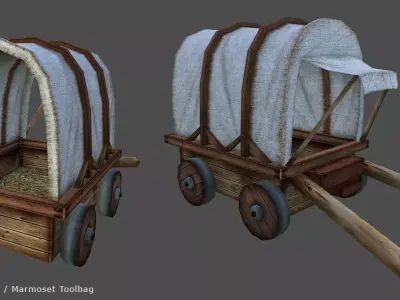 texture in bullcart Free 3D model