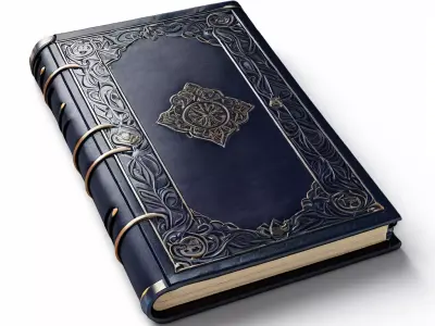 Ornate LeatherBound Book 3D Model Low-poly 3D model