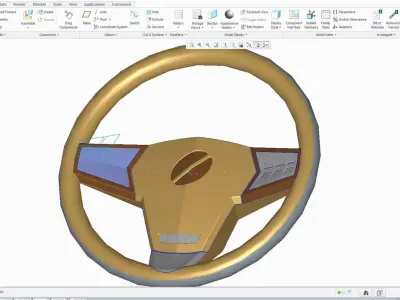 SteeringWheelJC01 steering wheel Free 3D model