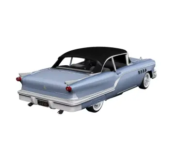 1958 Classic American Car  Vintage Luxury Sedan 3D model