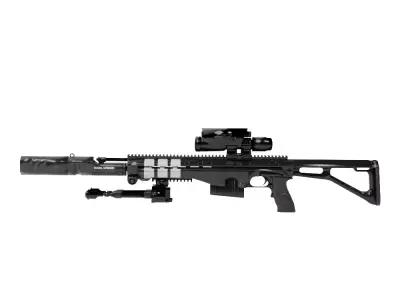 Modern Sci-fi Sniper Rifle 3D model