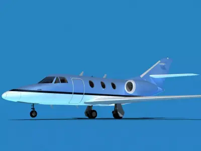 Dassault Falcon 10 V05 3D model