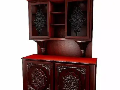 Buffet antique hutch 3D model