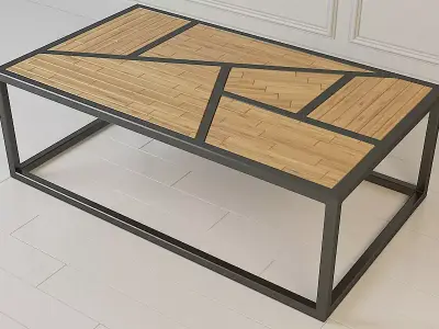 Cofe Table Industrial Low-poly 3D model
