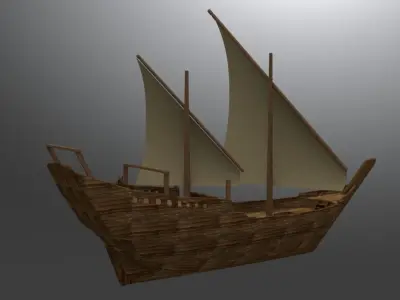 dhow boat 3D model