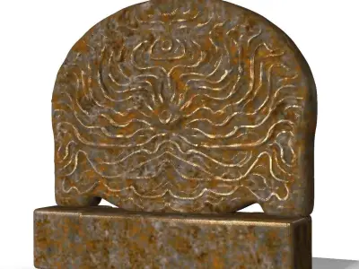 Ancient Sun carving 3D model