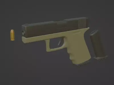 Glock Pistol - Ammunition included Free 3D model