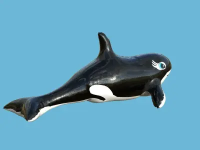 ORCA FLOAT Low-poly 3D model