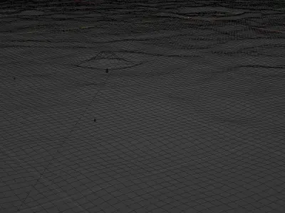 Raining Low-poly 3D model