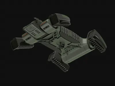Toy Sci fi Dropship aircraft 3D model