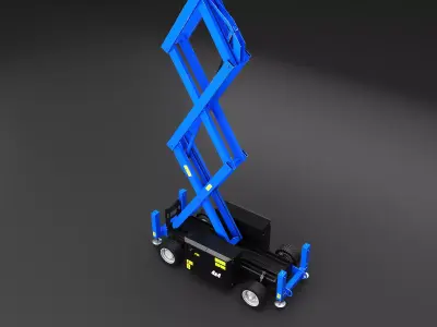 Genie GS-3369 RT Scissor Lift - Game Ready PBR - 3 LODs Low-poly 3D model